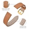ANNEFIT Quick Release Watch Band 20mm with Gold Buckle Classic Oil Wax Leather Watch Strap Light Brown