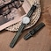 ANNEFIT Quick Release Watch Bands 24mm Military Nylon Watch Strap for Men Heavy Duty Stainless Steel Brushed Silver Buckle BlackGrey