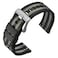ANNEFIT Quick Release Watch Bands 24mm Military Nylon Watch Strap for Men Heavy Duty Stainless Steel Brushed Silver Buckle BlackGrey