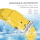 ANNEFIT Silicone Watch Bands 22mm with Rose Gold Buckle Quick Release Waterproof Replacement Strap for Men Women Yellow