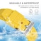 ANNEFIT Silicone Watch Bands 22mm with Rose Gold Buckle Quick Release Waterproof Replacement Strap for Men Women Yellow