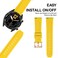 ANNEFIT Silicone Watch Bands 22mm with Rose Gold Buckle Quick Release Waterproof Replacement Strap for Men Women Yellow