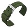 ANNEFIT Silicone Watch Bands for Men Women Soft Rubber Watch Strap with Quick Release Band Width 16mm with Silver Buckle Army Green