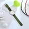 ANNEFIT Silicone Watch Bands for Men Women Soft Rubber Watch Strap with Quick Release Band Width 16mm with Silver Buckle Army Green