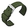 ANNEFIT Silicone Watch Bands for Men Women Soft Rubber Watch Strap with Quick Release Band Width 16mm with Silver Buckle Army Green