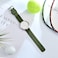 ANNEFIT Silicone Watch Bands for Men Women Soft Rubber Watch Strap with Quick Release Band Width 19mm with Silver Buckle Army Green