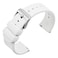 ANNEFIT Silicone Watch Bands for Men Women Soft Rubber Watch Strap with Quick Release Band Width 20mm with Silver Buckle White