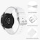 ANNEFIT Silicone Watch Bands for Men Women Soft Rubber Watch Strap with Quick Release Band Width 20mm with Silver Buckle White