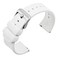 ANNEFIT Silicone Watch Bands for Men Women Soft Rubber Watch Strap with Quick Release Band Width 20mm with Silver Buckle White