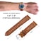 ANNEFIT Vintage Leather Watch Strap 18mm Quick Release Replacement Band for Men and Women with Silver Buckle Toffee Brown