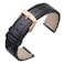 ANNEFIT Watch Band 16mm with Rose Gold Buckle Classic Oil Wax Leather Quick Release Watch Strap Black