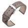 ANNEFIT Watch Band 17mm with Stainless Silver Buckle Classic Oil Wax Leather Quick Release Watch Strap Grey