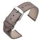ANNEFIT Watch Band 17mm with Stainless Silver Buckle Classic Oil Wax Leather Quick Release Watch Strap Grey