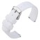 ANNEFIT Watch Band Silicone Quick Release Soft Rubber Replacement Watch Strap 20mm with Silver Buckle White