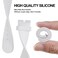 ANNEFIT Watch Band Silicone Quick Release Soft Rubber Replacement Watch Strap 20mm with Silver Buckle White