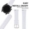 ANNEFIT Watch Band Silicone Quick Release Soft Rubber Replacement Watch Strap 20mm with Silver Buckle White