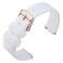 ANNEFIT Watch Band Silicone Quick Release Soft Rubber Replacement Watch Strap 22mm with Rose Gold Buckle White