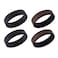 ANNEFIT Watch Bands Keeper 4PCS Leather Watch Straps Replacement Loops 20mm BlackDark Brown