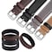 ANNEFIT Watch Bands Keeper 4PCS Leather Watch Straps Replacement Loops 20mm BlackDark Brown