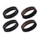 ANNEFIT Watch Bands Keeper 4PCS Leather Watch Straps Replacement Loops 20mm BlackDark Brown