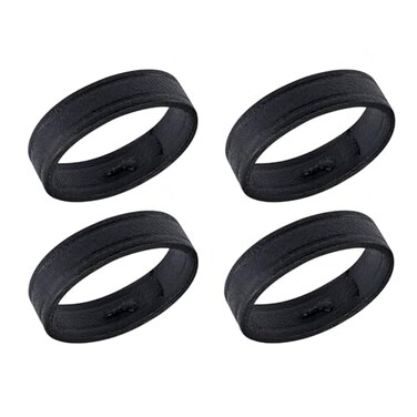 ANNEFIT Watch Bands Keeper 4PCS Leather Watch Straps Replacement Loops 22mm Black