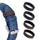 ANNEFIT Watch Bands Keeper 4PCS Leather Watch Straps Replacement Loops 22mm BlackDark Brown