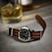 Archer Watch Straps Classic Military Style Nylon Watch Bands BlackRedGreen 22mm