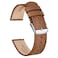 Ayadoo 18mm Top Grain Leather Watch Band Brown Crazy Horse Leather Replacement Watch Strap with Silver Buckle Quick Release