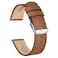 Ayadoo 18mm Top Grain Leather Watch Band Brown Crazy Horse Leather Replacement Watch Strap with Silver Buckle Quick Release
