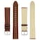 BISONSTRAP Extra Long Watch Bands 22mm Leather Watch Straps for Men XL Replacement Strap for Large WristsToffee Brown Silver Buckle