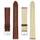 BISONSTRAP Extra Long Watch Bands 22mm Leather Watch Straps for Men XL Replacement Strap for Large WristsToffee Brown Silver Buckle