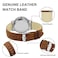 BISONSTRAP Extra Long Watch Bands 22mm Leather Watch Straps for Men XL Replacement Strap for Large WristsToffee Brown Silver Buckle