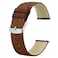 BISONSTRAP Extra Long Watch Bands 22mm Leather Watch Straps for Men XL Replacement Strap for Large WristsToffee Brown Silver Buckle
