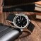 BISONSTRAP Leather Watch Straps Classic Oil Waxed Leather Quick Release Replacement Band for Men and Women 18mm BlackSilver Buckle