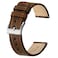 BISONSTRAP Leather Watch Straps Classic Oil Waxed Leather Quick Release Replacement Band for Men and Women 18mm Dark BrownSilver Buckle