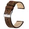 BISONSTRAP Leather Watch Straps Classic Oil Waxed Leather Quick Release Replacement Band for Men and Women 18mm Dark BrownSilver Buckle