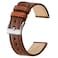 BISONSTRAP Leather Watch Straps Classic Oil Waxed Leather Quick Release Replacement Band for Men and Women 18mm Toffee BrownSilver Buckle