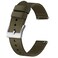 BISONSTRAP Mens Nylon Watch Bands TwoPiece Military Watch Straps Quick Release Brushed Buckle 18mm Army Green Silver Buckle