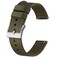 BISONSTRAP Mens Nylon Watch Bands TwoPiece Military Watch Straps Quick Release Brushed Buckle 18mm Army Green Silver Buckle