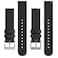 BISONSTRAP Mens Nylon Watch Bands TwoPiece Military Watch Straps Quick Release Brushed Buckle 18mm Black Silver Buckle