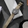 BISONSTRAP Mens Nylon Watch Bands TwoPiece Military Watch Straps Quick Release Brushed Buckle 18mm Khaki Black Buckle