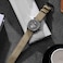 BISONSTRAP Mens Nylon Watch Bands TwoPiece Military Watch Straps Quick Release Brushed Buckle 18mm Khaki Black Buckle