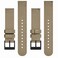 BISONSTRAP Mens Nylon Watch Bands TwoPiece Military Watch Straps Quick Release Brushed Buckle 18mm Khaki Black Buckle