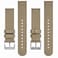 BISONSTRAP Mens Nylon Watch Bands TwoPiece Military Watch Straps Quick Release Brushed Buckle 18mm Khaki Silver Buckle