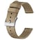 BISONSTRAP Mens Nylon Watch Bands TwoPiece Military Watch Straps Quick Release Brushed Buckle 18mm Khaki Silver Buckle