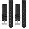 BISONSTRAP Mens Nylon Watch Bands TwoPiece Military Watch Straps Quick Release Brushed Buckle 19mm Black Silver Buckle