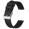BISONSTRAP Mens Nylon Watch Bands TwoPiece Military Watch Straps Quick Release Brushed Buckle 19mm Black Silver Buckle
