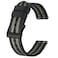 BISONSTRAP Mens Nylon Watch Bands TwoPiece Military Watch Straps Quick Release Brushed Buckle 19mm BlackGray Black Buckle