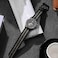 BISONSTRAP Mens Nylon Watch Bands TwoPiece Military Watch Straps Quick Release Brushed Buckle 19mm BlackGray Black Buckle