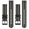 BISONSTRAP Mens Nylon Watch Bands TwoPiece Military Watch Straps Quick Release Brushed Buckle 19mm BlackGray Black Buckle